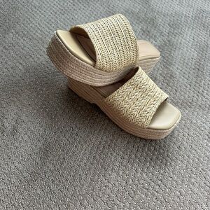 Amazon Cream Woven Espadrille Sandals
